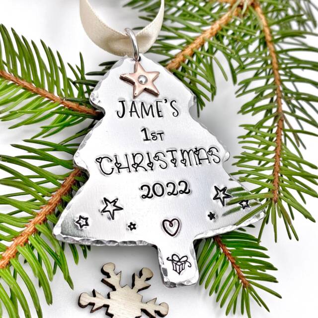 Baby's First Christmas, Tree Ornament New Baby, Gift Baby Christmas - image 1