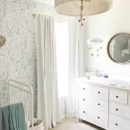 White Cotton Drapes With Pom Poms, Tassels, Pom Decor, Window Treatment, Cafe Curtain Panel , Or Valance Order, Trimmed Curtains - thumbnail 3