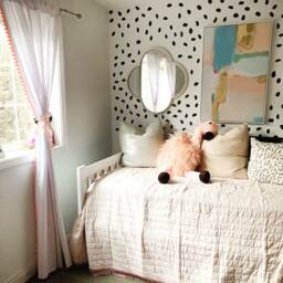 White Cotton Drapes With Pom Poms, Tassels, Pom Decor, Window Treatment, Cafe Curtain Panel , Or Valance Order, Trimmed Curtains - thumbnail 2