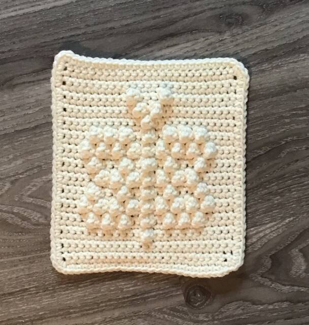 Butterfly Square Crochet Pattern - Baby Blanket Squares Washcloth Facecloth - image 1