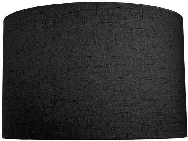 Noir Linen Effect Drum Lampshade, Dark Grey Ceiling/Table Shade, Handmade - image 1