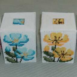 Floral Tissue Box Covers - Several Colors Available - thumbnail 2