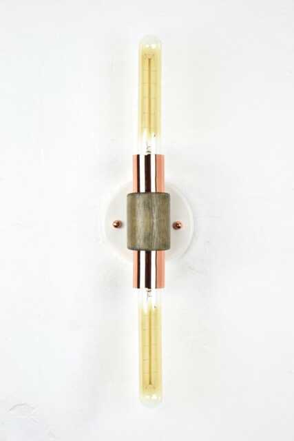 Custom Wood Wall Sconce - Finishes Two Light Fixture Horizontal Or Vertical Modern Lighting Design Plug Hardwired - image 1