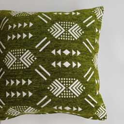Moroccan Velvet Cushion Cover, Handmade Brocade Deep Green Pillow Case, Decorative 20''x20''/50x50 cm - thumbnail 2