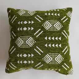 Moroccan Velvet Cushion Cover, Handmade Brocade Deep Green Pillow Case, Decorative 20''x20''/50x50 cm - thumbnail 4