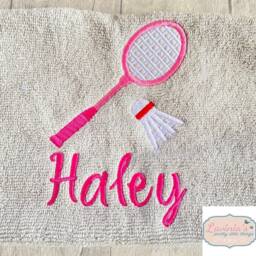 Personalised Embroidered Badminton Towel, Custom Name Gift - thumbnail 3