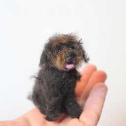 Needle Felted Dog Sculpture Custom Pet Portrait Replica