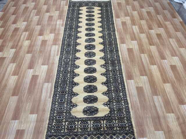 2.6x8 Beige Color Bokhara Rug - Runner Hallway Stairs Bukhara Living Room Woolen Afghan - image 1