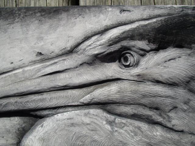Blue Heron Sculpture Relief Realistic Wall Art - image 1