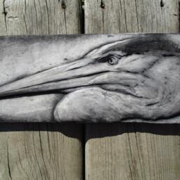 Blue Heron Sculpture Relief Realistic Wall Art - thumbnail 2