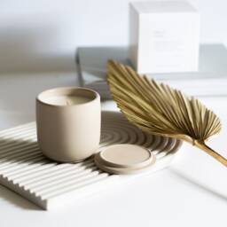 Birch & Sage Candle, Concrete Woodsy Bohemian Aesthetic Fall Autumn Candle
