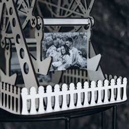 Christmas Gifts Custom Wedding Photo Gift For Couple Wooden Ferris Wheel Valentines Day Personalized Unique Anniversary Him Her - thumbnail 3