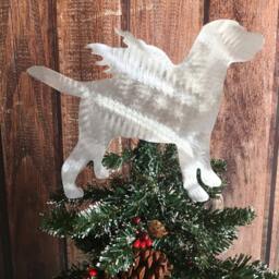 Labrador Retriever Angel Dog Christmas Tree Topper, Holiday Decoration, Aluminum, Lab, Guardian Dog, Wall Hanging Or Yard Stake, Metal - thumbnail 2