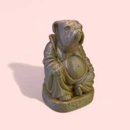 English Bulldog Buddha Statue, Zen Dog Lover Gift, Decor - thumbnail 1