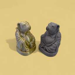 English Bulldog Buddha Statue, Zen Dog Lover Gift, Decor - thumbnail 2