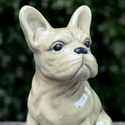Concrete Bulldog Statue Stone French Sculpture Cement Animal Decoration Outdoor Ornament Dog Lover Gift Handmade Dog - thumbnail 2