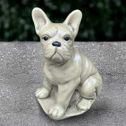 Concrete Bulldog Statue Stone French Sculpture Cement Animal Decoration Outdoor Ornament Dog Lover Gift Handmade Dog - thumbnail 3