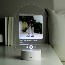Personalized Song Photo Led Light - Color Changing Anniversary Gift - thumbnail 4