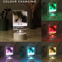 Personalized Song Photo Led Light - Color Changing Anniversary Gift - thumbnail 2
