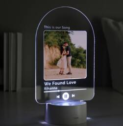 Personalized Song Photo Led Light - Color Changing Anniversary Gift
