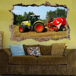 Tractor Farming Tools Wall Sticker Mural Poster Decal Room Office Nursery Decor Id639 - thumbnail 2