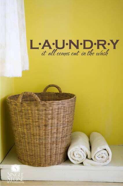 Laundry Room Wall Decal It All Comes Out in The Wash - Vinyl Lettering - image 1