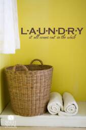 Laundry Room Wall Decal It All Comes Out in The Wash - Vinyl Lettering - thumbnail 1