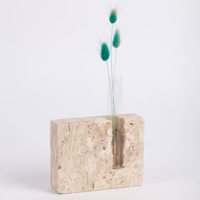 Handmade Travertine Test Tube Planter Unique Mini Vase - image 1