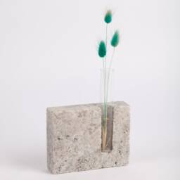 Handmade Travertine Test Tube Planter Unique Mini Vase - thumbnail 3