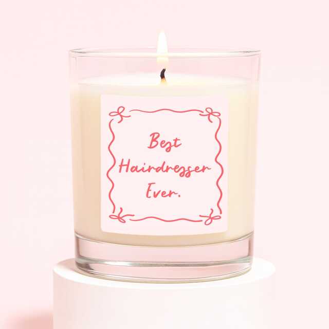 Hairdresser Thank You Gift - Best Candle Sticker - image 1