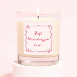 Hairdresser Thank You Gift - Best Candle Sticker - thumbnail 1
