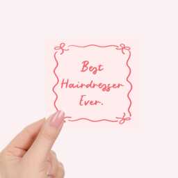 Hairdresser Thank You Gift - Best Candle Sticker - thumbnail 2