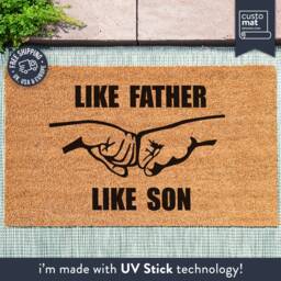 Like Father Son - Fathers Day Welcome Doormat Funny Quote Dad Gifts Grandad Grandpa Papa - thumbnail 1