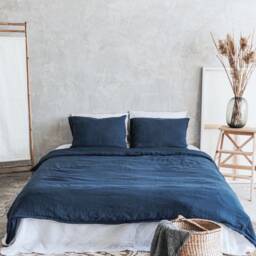 Zipper Bedding, Linen Duvet Cover, Closure Stone Washed, Housewarming Gift - thumbnail 2