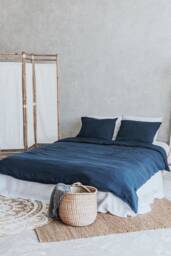 Zipper Bedding, Linen Duvet Cover, Closure Stone Washed, Housewarming Gift - thumbnail 1