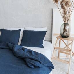 Zipper Bedding, Linen Duvet Cover, Closure Stone Washed, Housewarming Gift - thumbnail 3