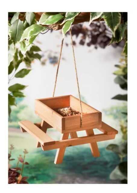 Personalised Squirrel Feeder Picnic Table Gift Chipmunk Lovers Outdoor Garden Ornaments Wildlife Bird Animal Bench - image 1