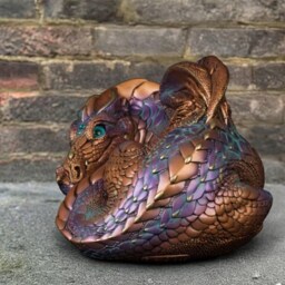 Unique Concrete Dragon Sculpture Handcrafted Fantasy Statue Stone Garden Decor Outdoor Animal Ornament Cement Yard Art - thumbnail 2