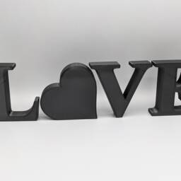 Love Decorative Letter Ornament With Heart Home Decor Sign Serif Font - thumbnail 3