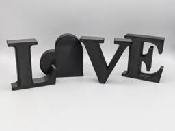 Love Decorative Letter Ornament With Heart Home Decor Sign Serif Font - thumbnail 1