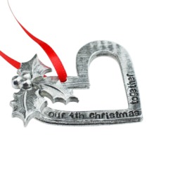 4Th Anniversary Christmas Ornament - Our Together Keepsake Tree Decoration Gift - thumbnail 2