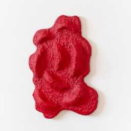 Red Maximalist Wall Art - Eclectic Plaster Modern Organic Contemporary Artwork Sculpture - thumbnail 1