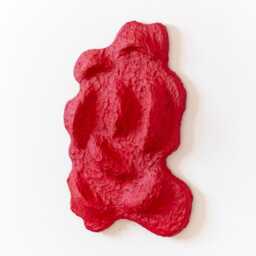 Red Maximalist Wall Art - Eclectic Plaster Modern Organic Contemporary Artwork Sculpture - thumbnail 3