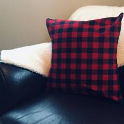 Red & Black Buffalo Check Flannel Pillow Cover Christmas Throw Pillow Cover Home Decor - thumbnail 3