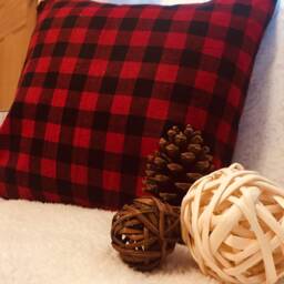 Red & Black Buffalo Check Flannel Pillow Cover Christmas Throw Pillow Cover Home Decor - thumbnail 2