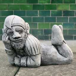 Concrete Gnome Statue Stone Man Sculpture Outdoor Figurine Handcrafted Cement Decor Garden Ornament Unique Garden Art Gnome Gift - thumbnail 1