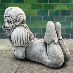 Concrete Gnome Statue Stone Man Sculpture Outdoor Figurine Handcrafted Cement Decor Garden Ornament Unique Garden Art Gnome Gift - thumbnail 3
