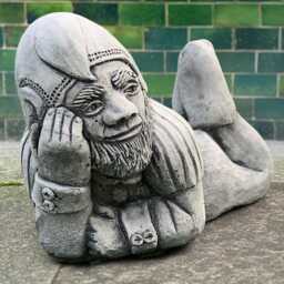 Concrete Gnome Statue Stone Man Sculpture Outdoor Figurine Handcrafted Cement Decor Garden Ornament Unique Garden Art Gnome Gift - thumbnail 2