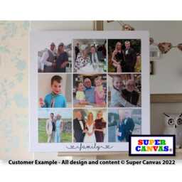Custom Square Photo Family Holiday Wedding Baby Pet Wall Art Picture Collage Framed Canvas Print Unique Handmade Birthday Gift - thumbnail 4