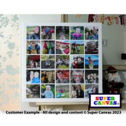 Custom Square Photo Family Holiday Wedding Baby Pet Wall Art Picture Collage Framed Canvas Print Unique Handmade Birthday Gift - thumbnail 2
